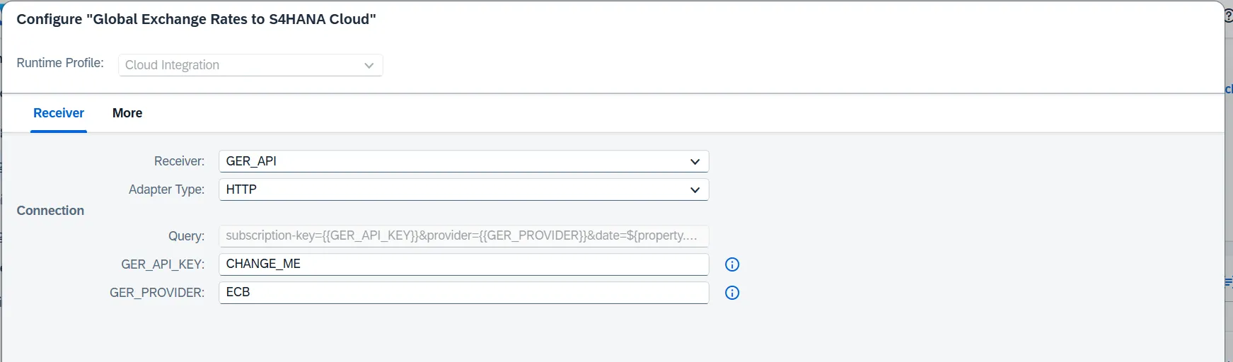 Configuring the Global Exchange Rates API key and rate provider